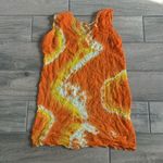 Orange and yellow mesh mini dress Photo 2