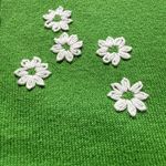 Mercer Street Studio Vibrant Green Knit Cardigan Embroidered Floral Spring Large Size undefined Photo 2