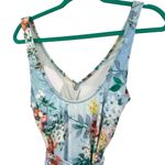 Becca by Rebecca Virtue Femme Flora One Piece Swimsuit Blue Plus Size 0X Photo 7