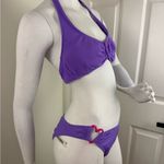 Wild Fable  Women’s Purple with Pink Heart Two piece Bikini Set Size Medium. Photo 6