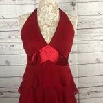 Amanda Smith  sexy formal ed halter neck tiered long dress size 10 Photo 1