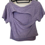 Nine West  Shirt‎ Womens Lavender NWT Yoga Gym Wicking Cutout Back $46 New! Photo 1
