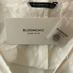 Bloomchic  Solid Button V Neck Blouse Top Swiss Dot White 18-20 Photo 5