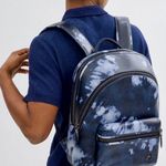 Coach Charter Leather Backpack With Tie-Dye Print Blue-NWT Photo 5