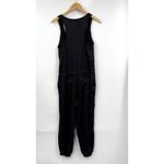 Guess Jumpsuit Womens Silk Sleeveless Pockets Drawstring Y2k Black Size Medium Photo 6