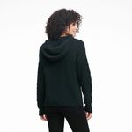 NAADAM • Cable Knit Sleeve Henley Hoodie in Pine Green wool cashmere sweater Size L Photo 10