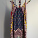 Angie Bohemian Mini Dress Colorful Paisley Print Sleeveless Casual sz S Photo 0