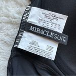 MiracleSuit Belle One Piece Swimsuit $182 Size 16 Black Mesh Panels V Neck Twist Photo 9