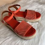 Franco Sarto Wedge Sandals Tennia Espadrille Platform Sandal Tangelo Suede Size Photo 12