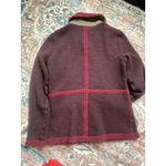 Toad And Co Burgundy Women’s Small Wool Blend Sherpa Telluride Sweater Jacket Photo 6