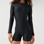 Outdoor Voices NWT Beam 3.5" Long Sleeve Bodysuit Women's Size Large Black Photo 2