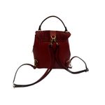 Viola Castelani red ruby leather handbag backpack 548098 made in Italy N… Photo 3