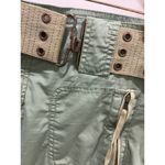 Juicy Couture Vintage  Army Green Cargo Bermuda Belted Shorts Sz 8 Photo 2