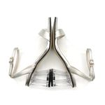 All Black Crystal Lady Sandal Size EU 37 | US 6.5 Platinum Leather Lucite Heel Silver Photo 5