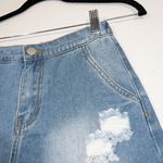Hayden NWT Medium Blue Distressed Frayed Denim Shorts Size Small Photo 2