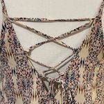 Lush Clothing Lush Southwestern Print A-Line Halter Dress SMALL Biege Aztec Western Summer Photo 2