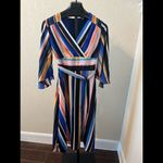Ny Collection  Petite Striped Fit & Flare Dress Sz PM Photo 1