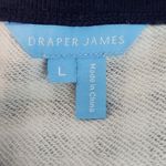 Draper James  Navy and White Gingham Sweatshirt Size Large Navy Check Pullover Photo 5