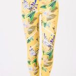 Zyia  reflective Light n Tight leggings Yellow floral print Mesh detail Size 6-8 Photo 0