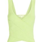 JONATHAN SIMKHAI Jada Knit Wrap Tank Top In Green Photo 0