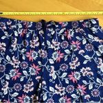 Floral, Lightweight, Flowy Lounge Shorts, Blue, Pink, White, Size 16 Blue Photo 8