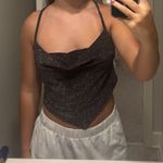 Sparkly Cowlick Top Black Photo 3