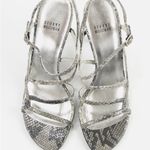 Stuart Weitzman Cosacrobat Silver Cosmic Serpent Leather Strappy Heels Photo 7