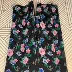 Torrid  Black Floral Chiffon Elastic Waist Pants‎ Photo 5