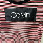 Calvin Klein Red Striped Bodycon Mini Dress with Logo size small Photo 1