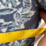 Lucky Brand  Women Top Large Blue Floral Shirt Boho Short Sleeve Pullover Stretch Photo 3