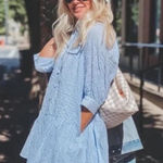 Sandy Liang ✨HP✨Women's Gingham 3/4 Sleeve Shirtdress✨ Photo 0