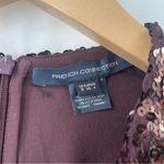 French Connection  Dress Size 4 Emille Sparkle Long Sleeve Sequin Sheath Brown Photo 4