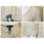 Style & Co . XS Shirt Beige Sweater Knitted Crochet Photo 6