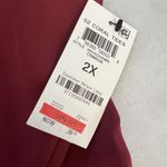 Alfani  Plus Size 2X‎ Crimson Coral Button Down Long Sleeve Blouse Top NWT Photo 1