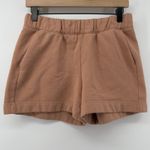 A New Day Fleece Lounge Shorts Clay Orange Women S Elastic Waist Pockets Casual Photo 0