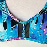 SO Bikini Top Swimsuit Tropical Blue Womens Large  Photo 4