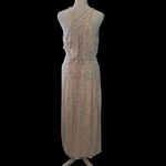 AFRM szXL pink & white leopard print maxi dress w/cutout side & lace up back GUC Size XL Photo 4