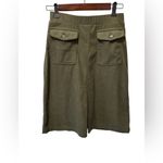 Halara Aura Cord Cloud Olive Green Midi Pencil Skirt Sz S Knee Length Pockets Photo 2