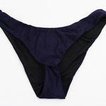 J.Crew Textured Hi Rise Cheeky Bikini Bottom Deep Midnight Jacquard M (8-10)NWT Photo 0