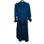 Banana Republic  Navy Blue Alani Oversized Poplin Maxi Shirt Dress Size XL NWT Photo 1