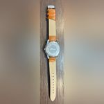 Genuine marked Geneva leather tiger eye pattern silver watch new Brown Photo 1