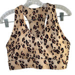 Fabletics  Athletic Leopard Print Racerback Sports Bra Women's Workout Fitness Photo 0