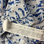 ZARA  OPENWORK EMBROIDERY MIDI White and Blue‎ DRESS Size L Photo 10