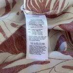 Madewell Rust & White Tropical Print Ruffle Linen Blend Midi Skirt Photo 8