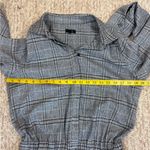Lucca Couture LUCCA Gray Plaid Women's Jumpsuit Long Sleeve Size Medium. D26 Photo 15