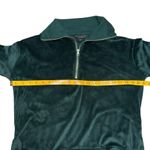 House of Harlow 1960 Pullover Womens small Green Velour Sleepwear Quarter Zip Photo 3