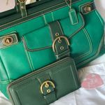 Coach Vintage  Green Leather Handbag and Wallet Set Photo 4