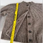 Madewell  Harwood Cableknit Mockneck Cardigan Sweater in Heather Otter Sz Small Photo 10