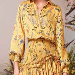 Alexis  Rianna Floral Smocked Ruffled Mini Dress Large Photo 0