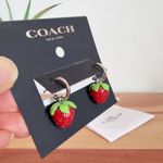Coach NWT  Strawberry Huggie Earrings Photo 2
